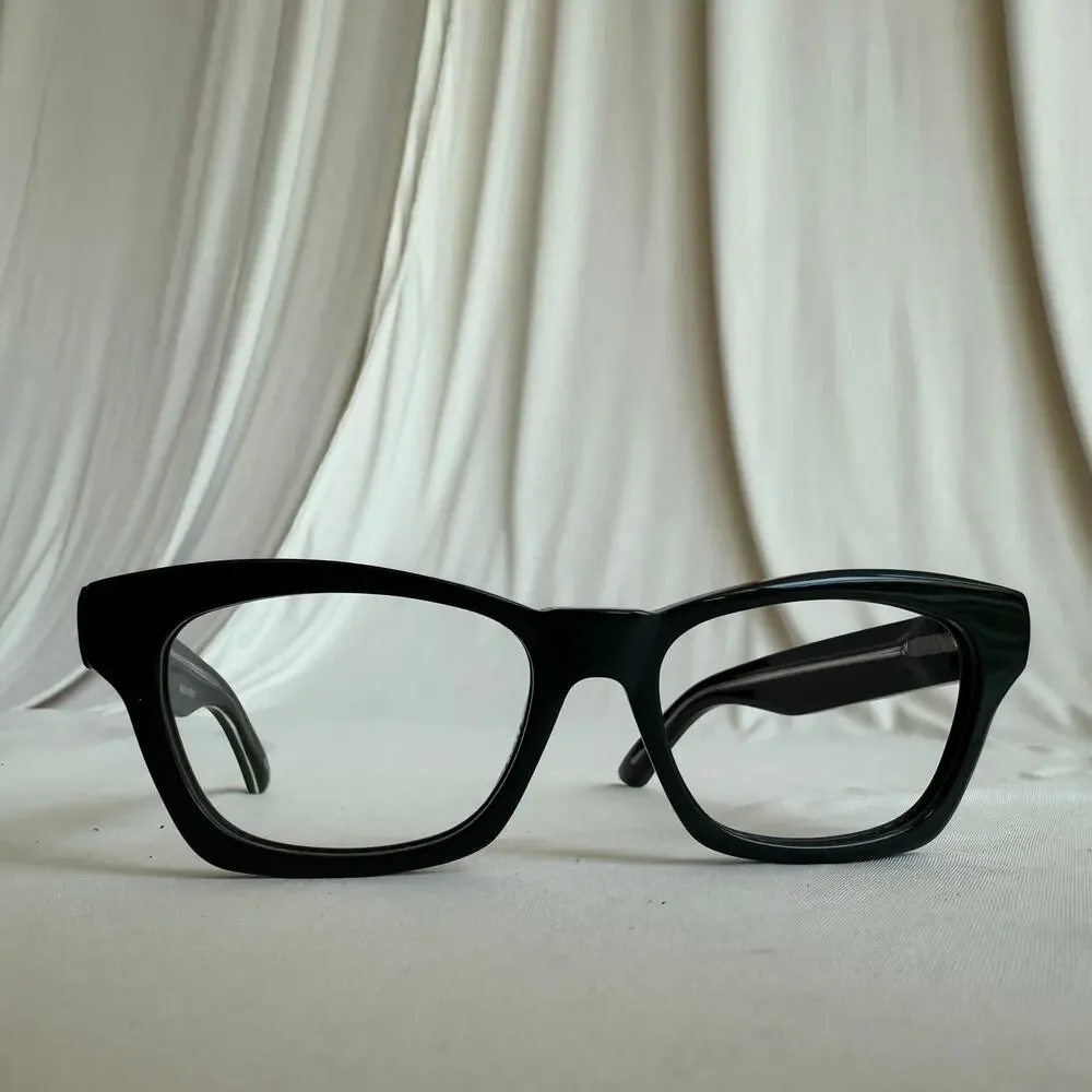 Balenciaga BB0242O Eyeglass Frames  - Shiny Dark Green Acetate, Logo Temples